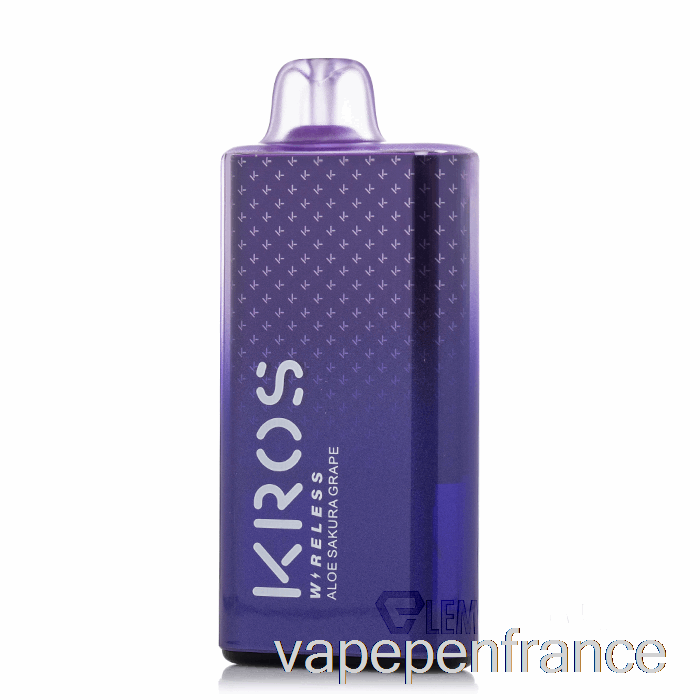 Stylo Vape Jetable à L'aloe Sakura Et Au Raisin Kros Wireless 9000